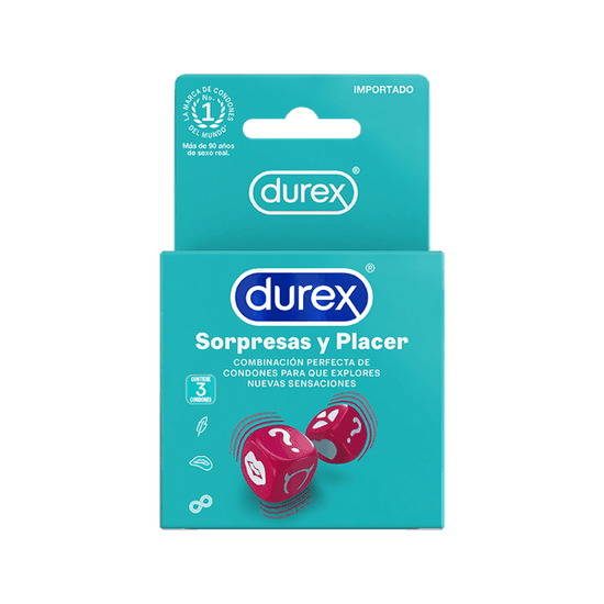 durex sorpresas y placer parte delantera