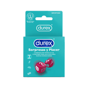 durex sorpresas y placer parte delantera