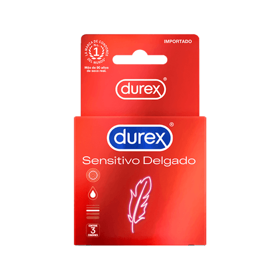 durex sensitivo delgado parte delantera